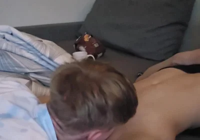 Gave a Blowjob to a Twink Student and Brought Him to Orgasm