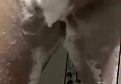 1-) Turkish Bathroom Shower and Big Ejaculation.foot:)