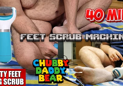 Chubby Daddy Bear Scrub His Dirty Feet