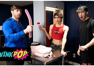 Airport Security Dom King Frees Foxy Alex From His Cock Cage And Licks His Delicious Ass