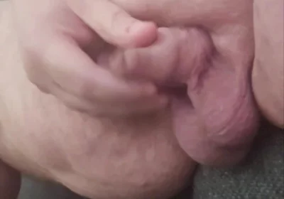 Chubby 150kgs Plays with His Tiny Dick Amd Foreskin. Big Belly Rubbing