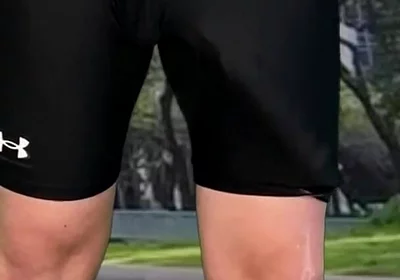 Monster Cock Cyclist Outdoor Dick Flash Cum in Tight Pants