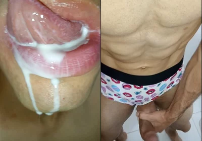 I Love Cum in My Mouth, Tongue Long Tongue, Kiss, Six Pack, Fitness Gym, Submissive, Women's Lingerie