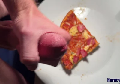 Twink Squirt on His Pizza