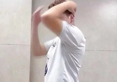 I Almost Got Caught by the Security Guard Exposing Myself in the Public Restroom.