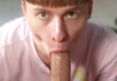 POV: Cute Twink Sucks My Big Cock to Swallow My Cum