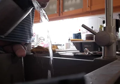 Morning Piss Into the Kitchen Sink