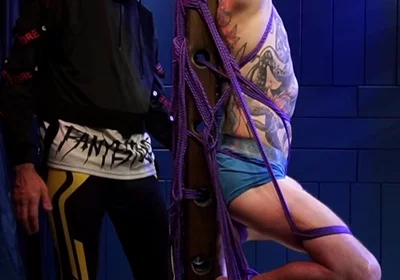 Nicky Horny on the Pole Predicament Bondage