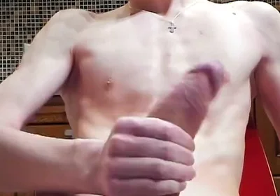 Big Dick Floods Legs with Cum