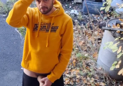 Masturbating in an Abandoned Factory Outdoors and Inside Halls