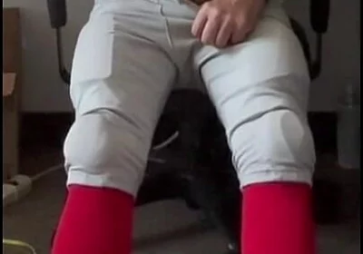 Jockdad87 Jerks and Shoots a Load in His Football Uniform