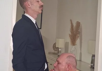 Sucked off From Daddy. Suite Man Like Old Sucker