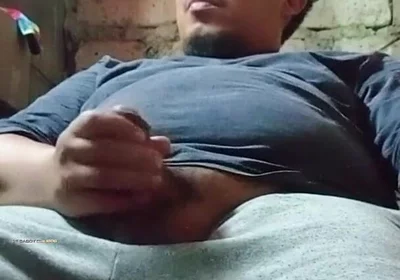 Chubby Daddy Playing with His Thick Cock