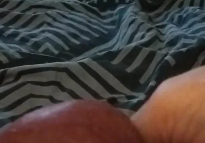 My Friend Lies on the Bed and Plays with His Big Cock