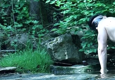 Flexing by the Waterfall, Trying to Sneak a Little Private Moment…