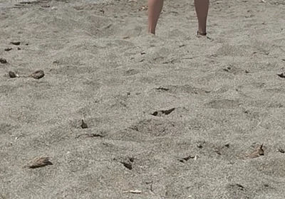 On the Beach Naked Enjoying